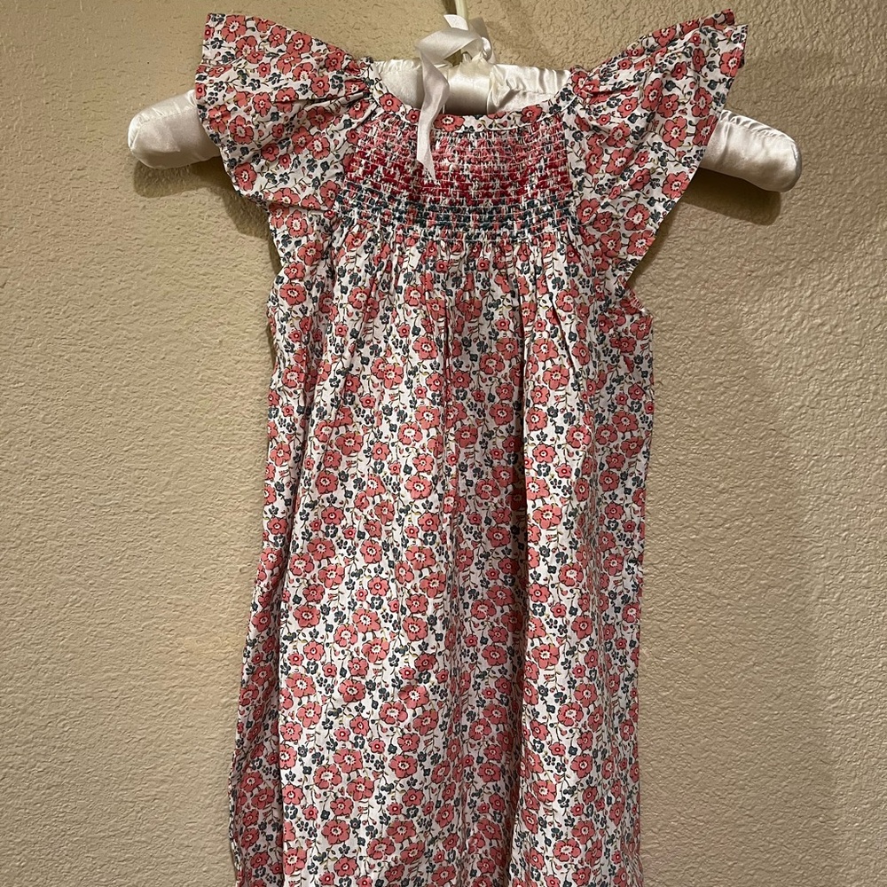 No Tag | 100% Cotton Floral Smocked Dress - Picture 3 of 5